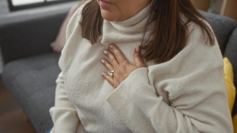woman with acid reflux