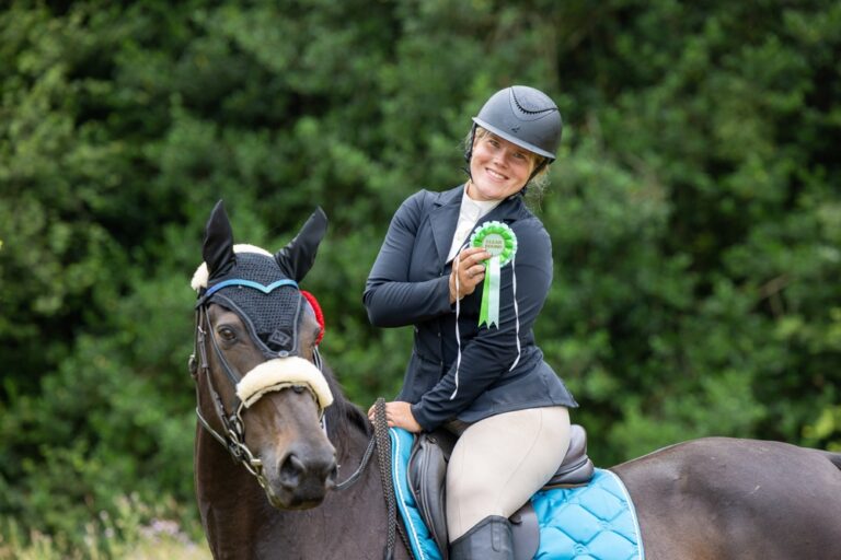 Equestrian rider on horseback